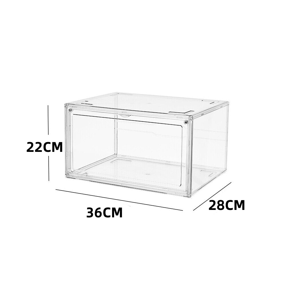 Clear Acrylic Stackable Shoe Boxes for Premium Sneaker Display and Sto