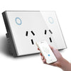 Home WIFI APP Control Smart Socket Touch LED Indicator Crystal Tempered Glass