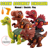 4PCS Take Apart Dinosaur Drill Kids Learning Construction Building Toys Gift