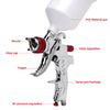 Spray Gun HVLP Gravity Gun Paint Feed Air Spray Gun Kit 3 Nozzle 1.4mm 1.7mm 2mm