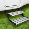 Folding Double Caravan Step Aluminium Pull Out Steps For Road RV Camper Trailer