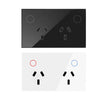 Home WIFI APP Control Smart Socket Touch LED Indicator Crystal Tempered Glass