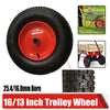 16/13" Trolley Wheel Pneumatic Solid Tyre Tire Steel Rim for Hand Trolley Cart