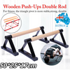 1 Pair Parallettes Set Push-up Parallel Bar Stretch Double Rod Stand Fitness AU