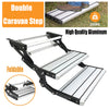 Folding Double Caravan Step Aluminium Pull Out Steps For Road RV Camper Trailer