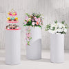 3PCS Flower Display Stand Wedding Round Plinth Cylinder Pedestal + Balloon Set