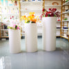 3PCS Flower Display Stand Wedding Round Plinth Cylinder Pedestal + Balloon Set