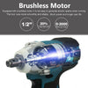 1/2" Cordless Impact Wrench Driver Brushless Rattle Gun For Makita 18V Battery