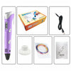 3D Printing Pen Drawing Pen Printer LCD Screen USB 3 Free Filaments Kid Gift