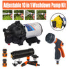 6.6GPM Washdown Pump Kit 12V Wash Pump w/ Hose Nozzle For Caravan RV Marine Boat