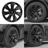 4PCS Wheel Cover Caps For Tesla Model Y 19Inch ABS Black/Gray Rim Hubcap Hub Cap