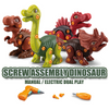 4PCS Take Apart Dinosaur Drill Kids Learning Construction Building Toys Gift