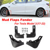 4Pcs Mud Flaps Splash Guard Fender For Tesla Model Y Front Rear Plastic Mudguard