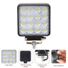 10PCS 80W CREE FLOOD LED Work Lights 12V Boat Camping Square 4inch Bar