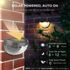 4-6PCS Solar Powered LED Wall Lights Door Fence Lights Outdoor Garden Lamp Light