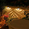 4-6PCS Solar Powered LED Wall Lights Door Fence Lights Outdoor Garden Lamp Light