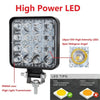 10PCS 80W CREE FLOOD LED Work Lights 12V Boat Camping Square 4inch Bar