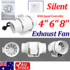 Air Circulation Extractor Fan 4/6/8" Inch Duct Inline Exhaust Vent Industrial