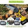 8inch Mini Cordless Electric Chainsaw 2XBattery-Powered Wood Cutter Rechargeable