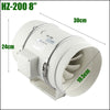 Air Circulation Extractor Fan 4/6/8" Inch Duct Inline Exhaust Vent Industrial