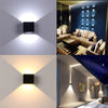 2PCS 12W LED Wall Light Waterproof Outdoor Up/Down Lamp Yard Modern