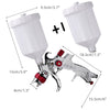 Spray Gun HVLP Gravity Gun Paint Feed Air Spray Gun Kit 3 Nozzle 1.4mm 1.7mm 2mm