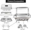 9L Chafing Dish Set Buffet Pan Bain Marie Bow Stainless Steel Food Warmer 3 Size