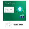 Home WIFI APP Control Smart Socket Touch LED Indicator Crystal Tempered Glass