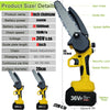 8inch Mini Cordless Electric Chainsaw 2XBattery-Powered Wood Cutter Rechargeable