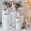 5PCS Display Stand Round Plinth Cylinder Pedestal + Balloon Set Wedding Party