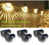 4-6PCS Solar Powered LED Wall Lights Door Fence Lights Outdoor Garden Lamp Light