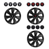 4PCS Wheel Cover Caps For Tesla Model Y 19Inch ABS Black/Gray Rim Hubcap Hub Cap