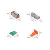 233PCS Deutsch Kit DT 2 Way Series Connector Plug Waterproof Auto Marine DT2 Pin