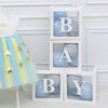 4Pcs/Set Balloon BABY Box Cube Clear Boxes Birthday Baby Shower Party Gift