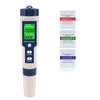 PH EC TDS Salinity Temp 5 in 1 Pen Meter LCD Digital Water Quality Monitor Test