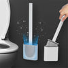 Bathroom Silicone Bristles Toilet Brush with Holder Creative Cleaning Brush Set