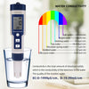 PH EC TDS Salinity Temp 5 in 1 Pen Meter LCD Digital Water Quality Monitor Test