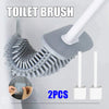 Bathroom Silicone Bristles Toilet Brush with Holder Creative Cleaning Brush Set