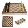 3in1 Protable Large Chess Wooden Set Folding Chessboard Wood Board Game Toy