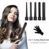 5In1 Interchangeable Ceramic Hair Curler Wand Set Styling Curling Iron Roller