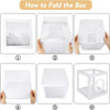 4Pcs/Set Balloon BABY Box Cube Clear Boxes Birthday Baby Shower Party Gift