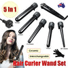 5In1 Interchangeable Ceramic Hair Curler Wand Set Styling Curling Iron Roller