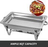 9L Chafing Dish Set Buffet Pan Bain Marie Bow Stainless Steel Food Warmer 3 Size