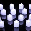 72X LED WHITE TEA LIGHT TEALIGHT CANDLES FLAMELESS WEDDING BATTERY INCLUDED