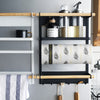 Kitchen Fridge Organiser Rack Refrigerator Magnetic Shelf Towel Holder with Hook