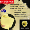 5/15/25PCS Tattoo Practice Fake Skin 20x30cm Silicone Double Sided 3mm Reusable