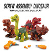 4PCS Take Apart Dinosaur Drill Kids Learning Construction Building Toys Gift