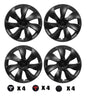 4PCS Wheel Cover Caps For Tesla Model Y 19Inch ABS Black/Gray Rim Hubcap Hub Cap