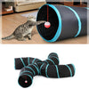 Pet Cat 4-Way Tunnel Play Toy Foldable Funny Exercise Tunnel Rabbit Kitten Puppy